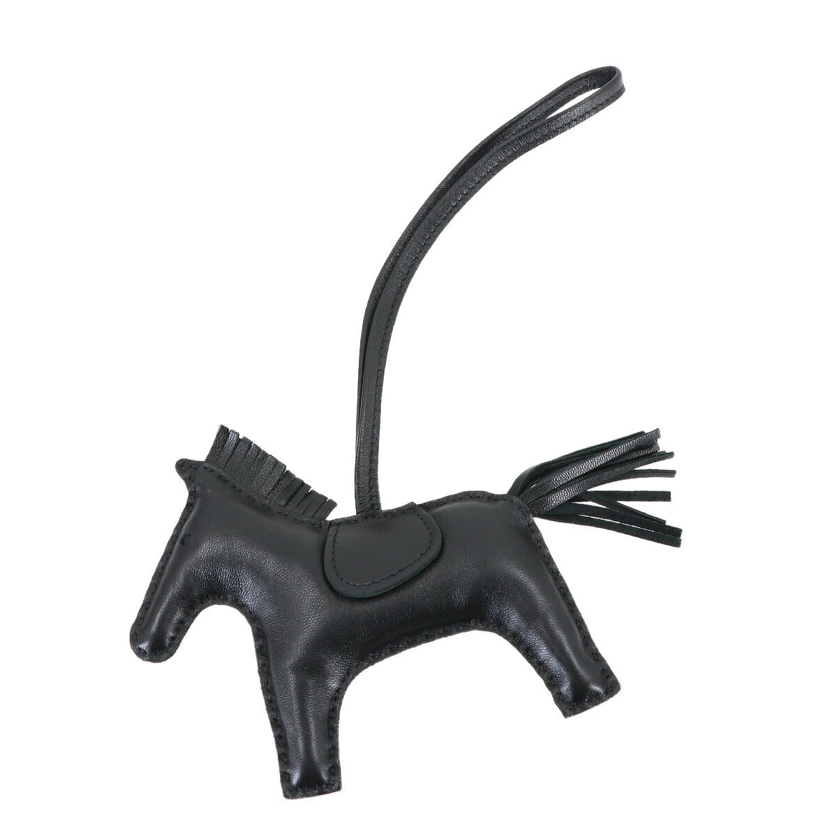 Rodeo MM Bag Charm Agneau Milo So Black Horse Accessory