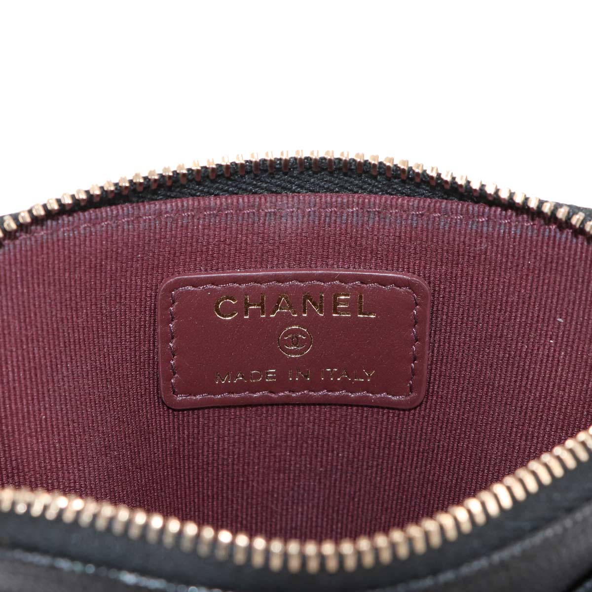 Matelasse Coin Case Purse Leather Black AP2061