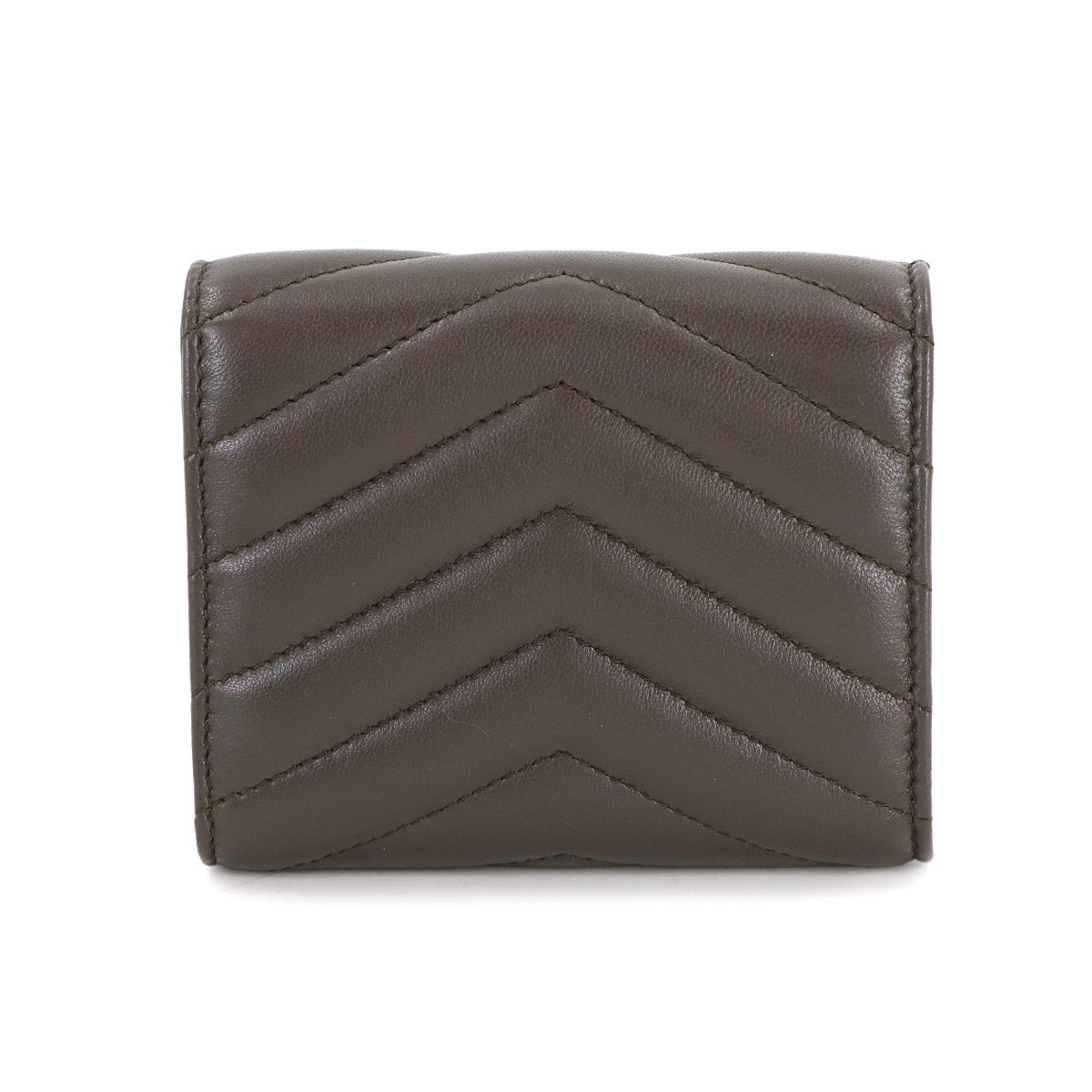 Cassandra Wallet Leather Gray 692061 Compact Purse