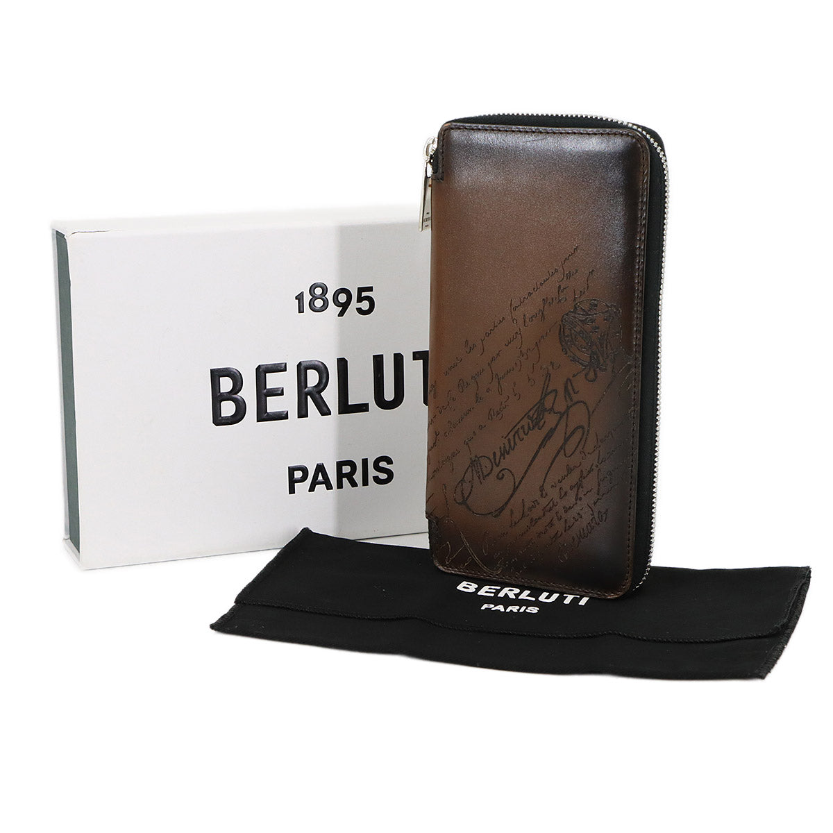 Calligraphy Itauba Long Wallet Venezia Leather Brown