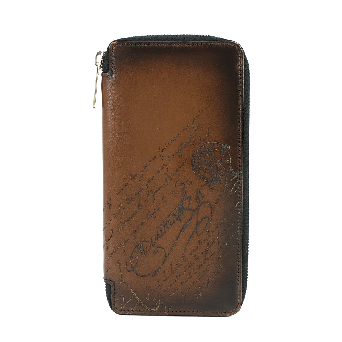 Calligraphy Itauba Long Wallet Venezia Leather Brown