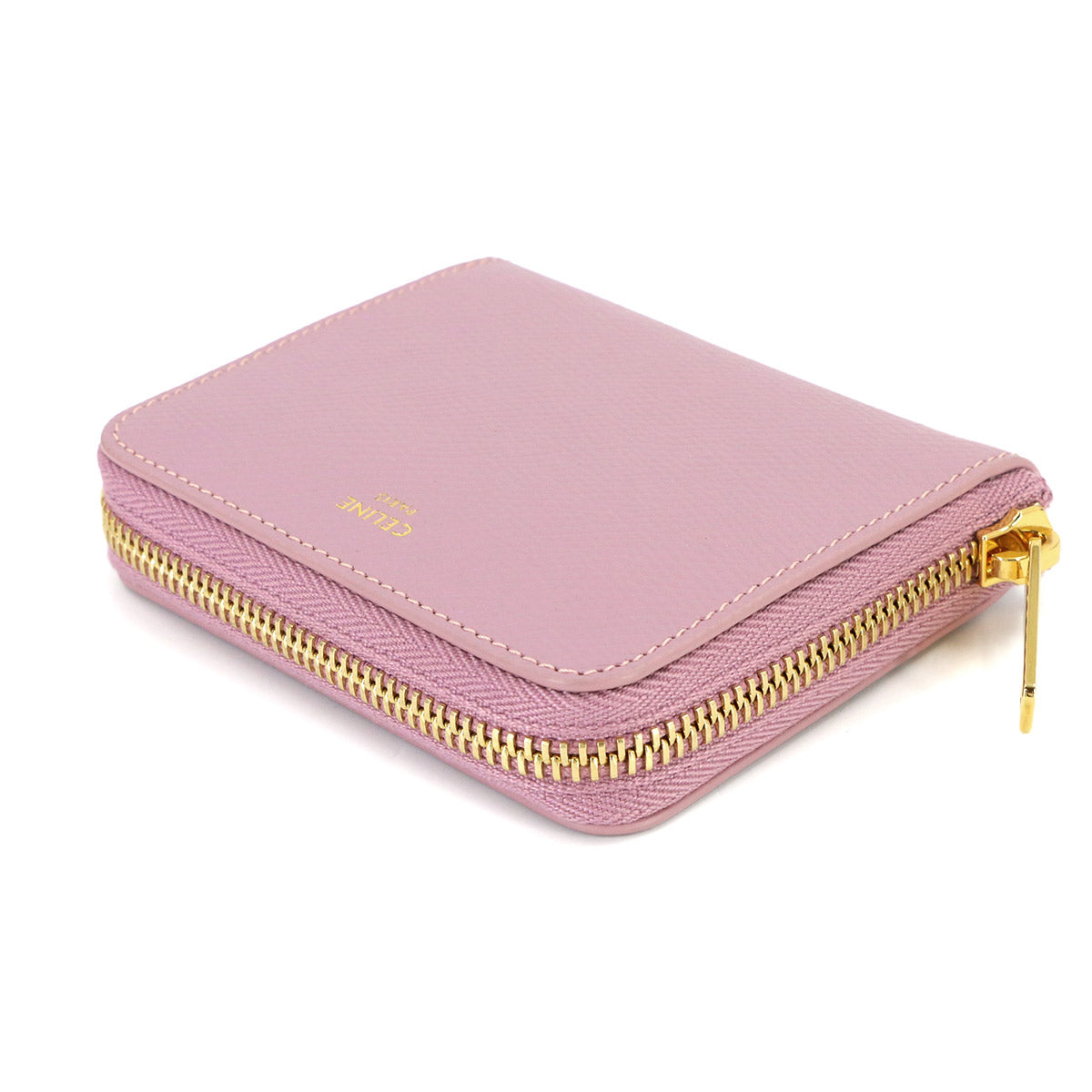 Small Zipped Compact Wallet Leather Pink 10L203BEL