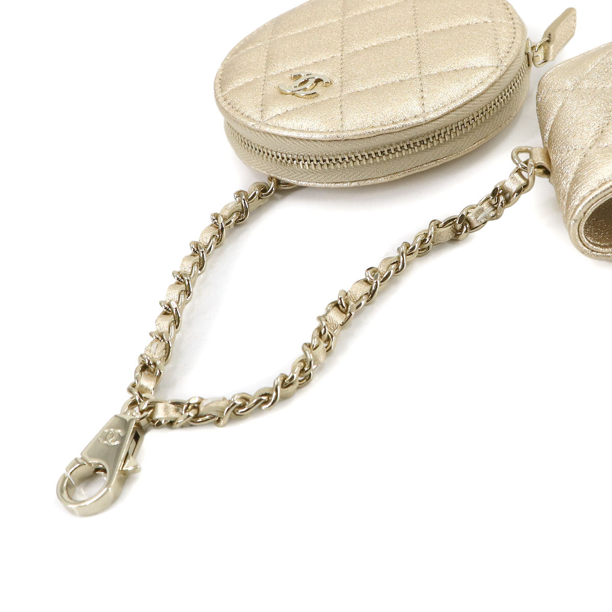Matelasse Coin Purse AirPods Pro Case Leather Gold
