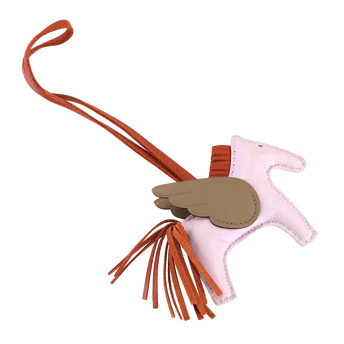 Rodeo Pegasus PM Bag Charm Agneau Milo Mauve pale Beige marfa