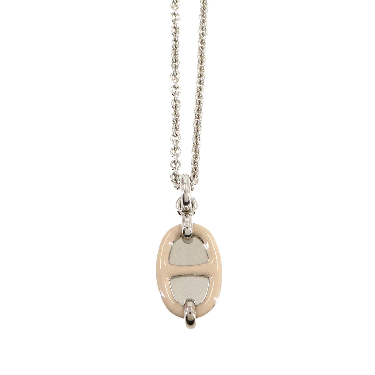 HERMES Mini Maillon PM Chain Necklace Marron Grace silver Accessory