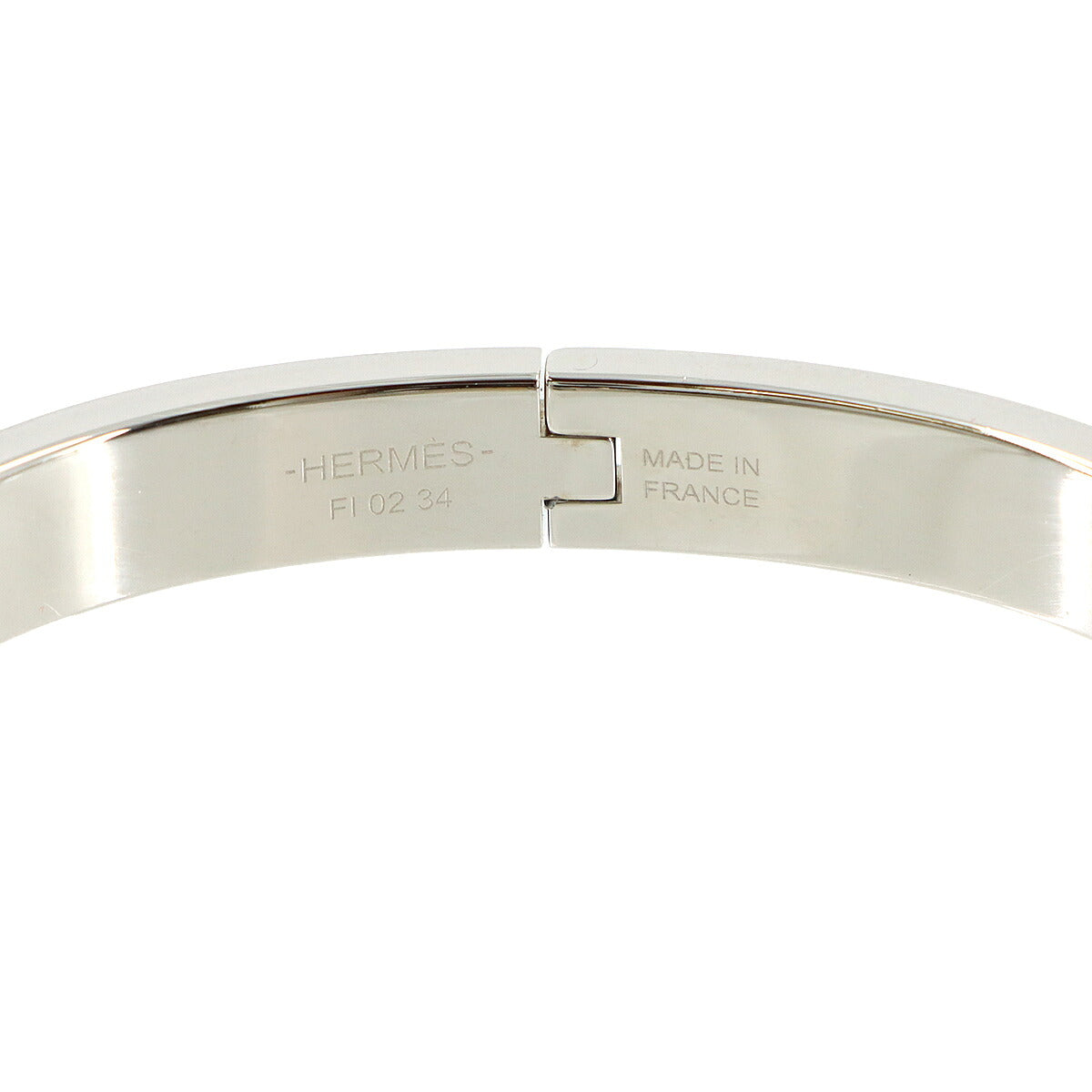 Mini Clic Chaine d'Ancre Bangle Bracelet Marron Glace Silver