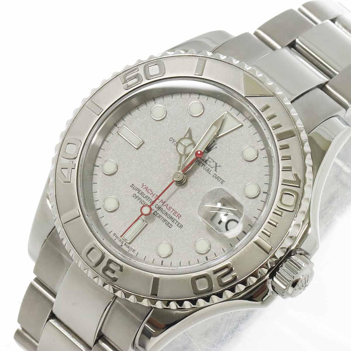 Yacht Master Rolesium 16622 Serial D Date PT Silver Dial