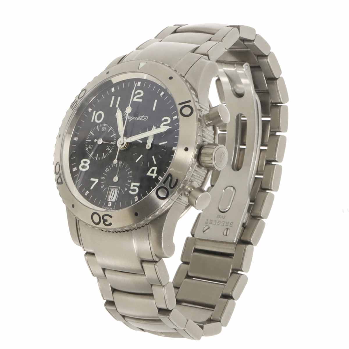 Type XX Trans atlantic 3820 Date Automatic Black Dial Mens