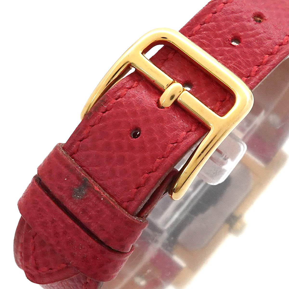 Medor Vintage pyramid Gold studs Quartz White Dial Ladies