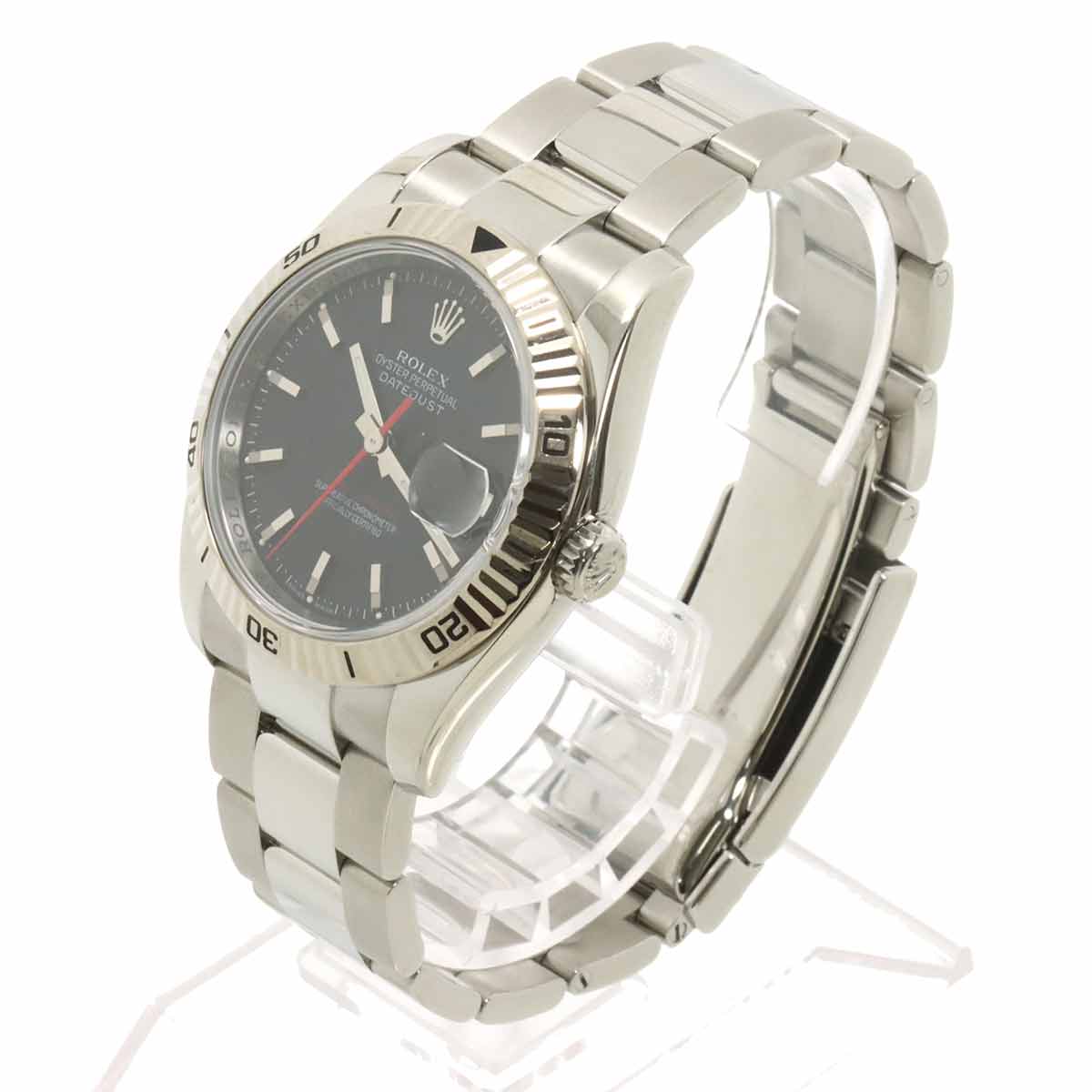 Datejust Turnograph 116264 Serial D 750 WG Black Dial Mens