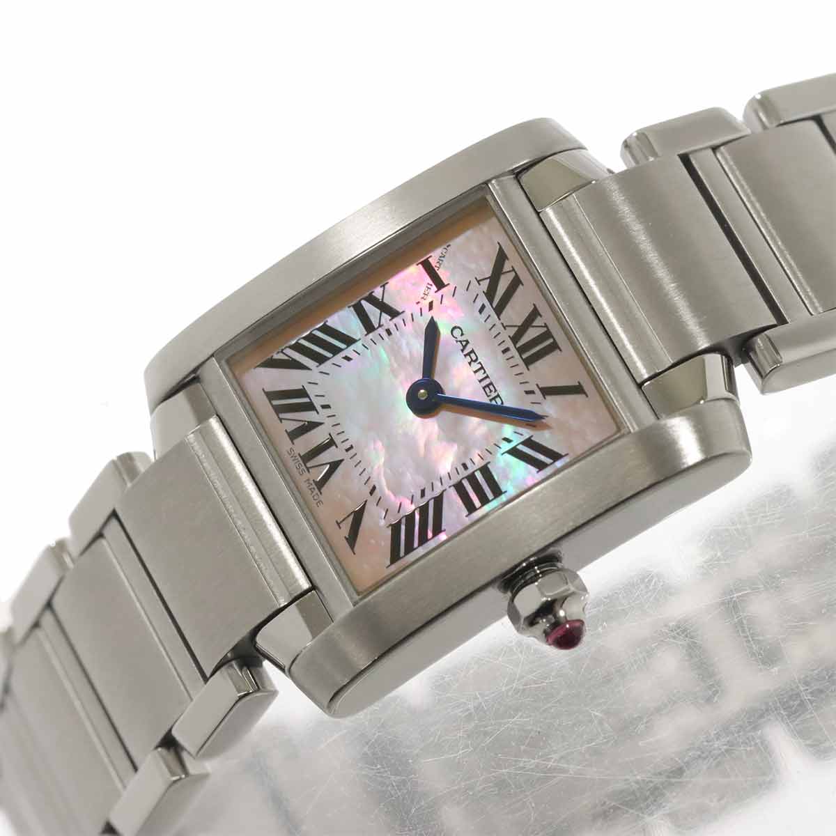 Tank Francaise SM W51028Q3 Quartz Pink Shell Dial Ladies