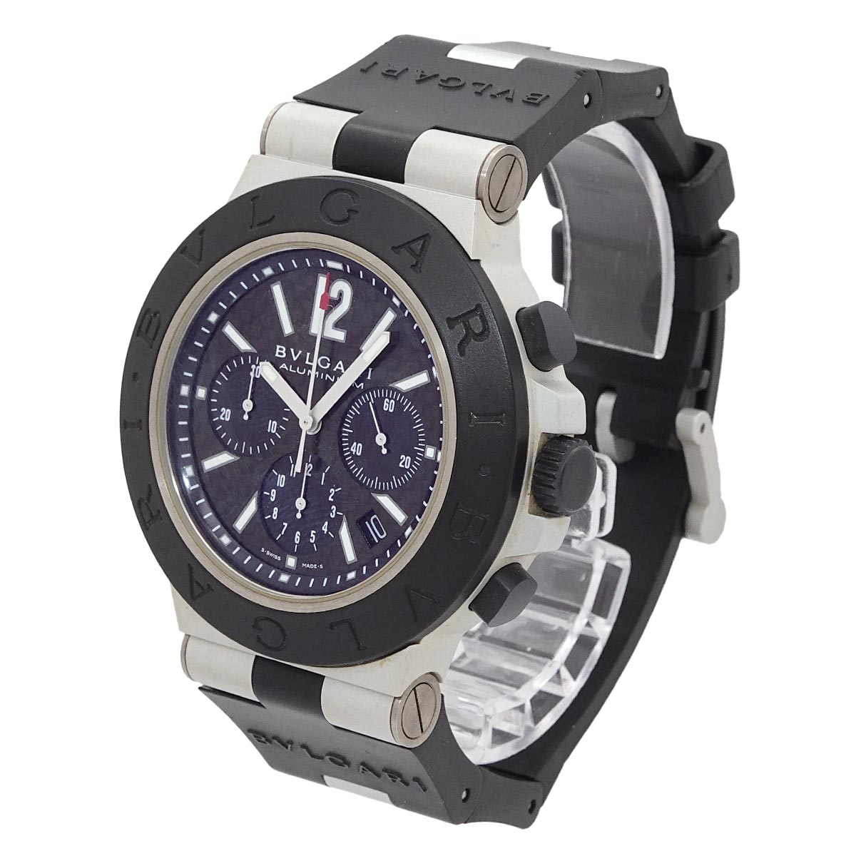 Aluminum AC44TA Chronograph Date Black Dial Mens Watch