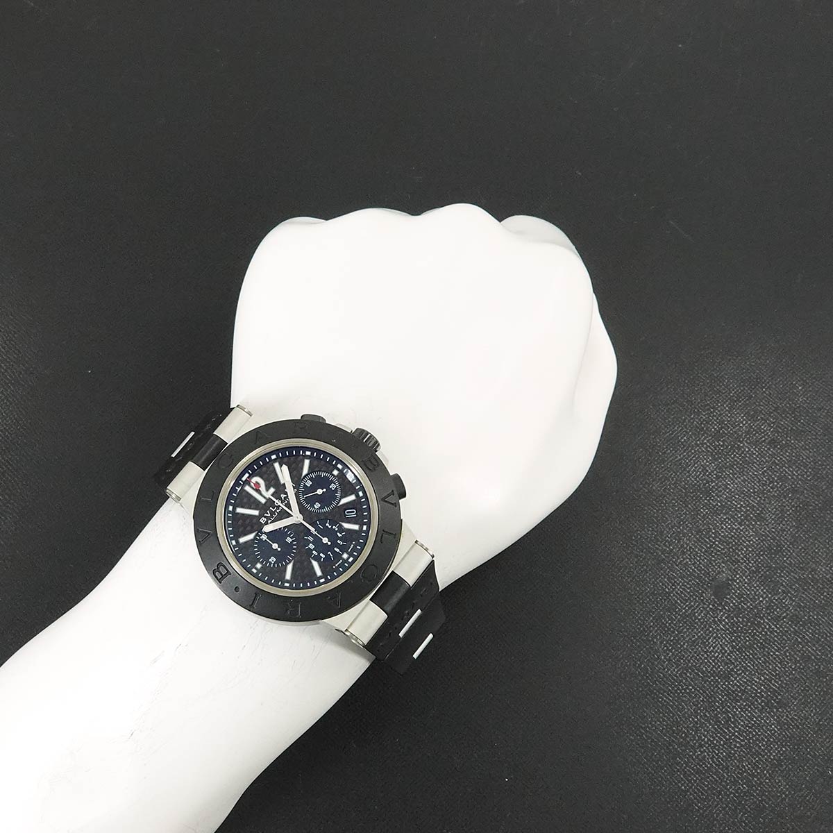Aluminum AC44TA Chronograph Date Black Dial Mens Watch