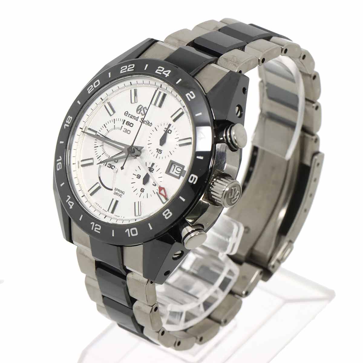 Spring Drive GMT SBGC221 9R86 0AG0 White Dial Mens