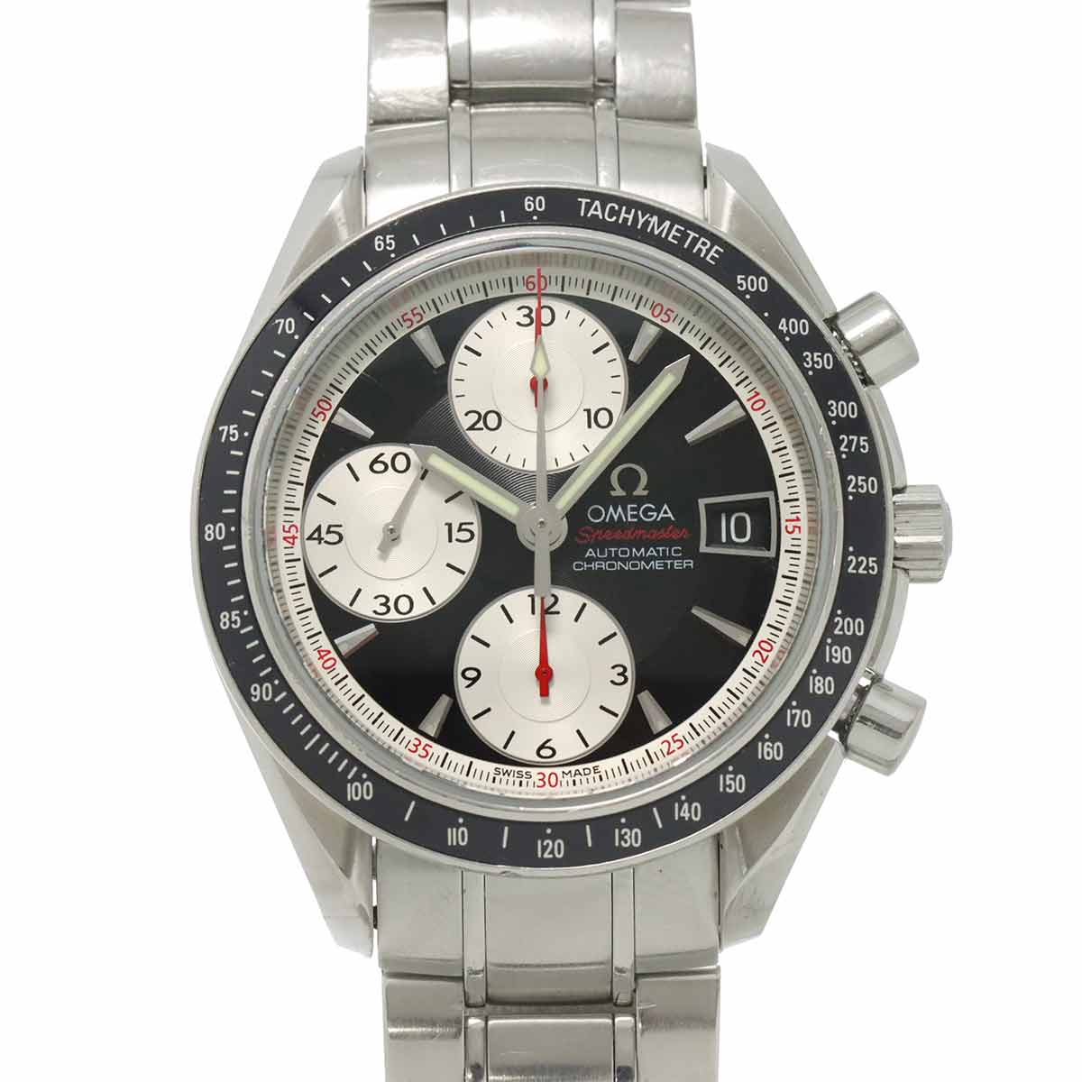 Speedmaster Date 3210.51 Chronograph Black Silver Dial Mens