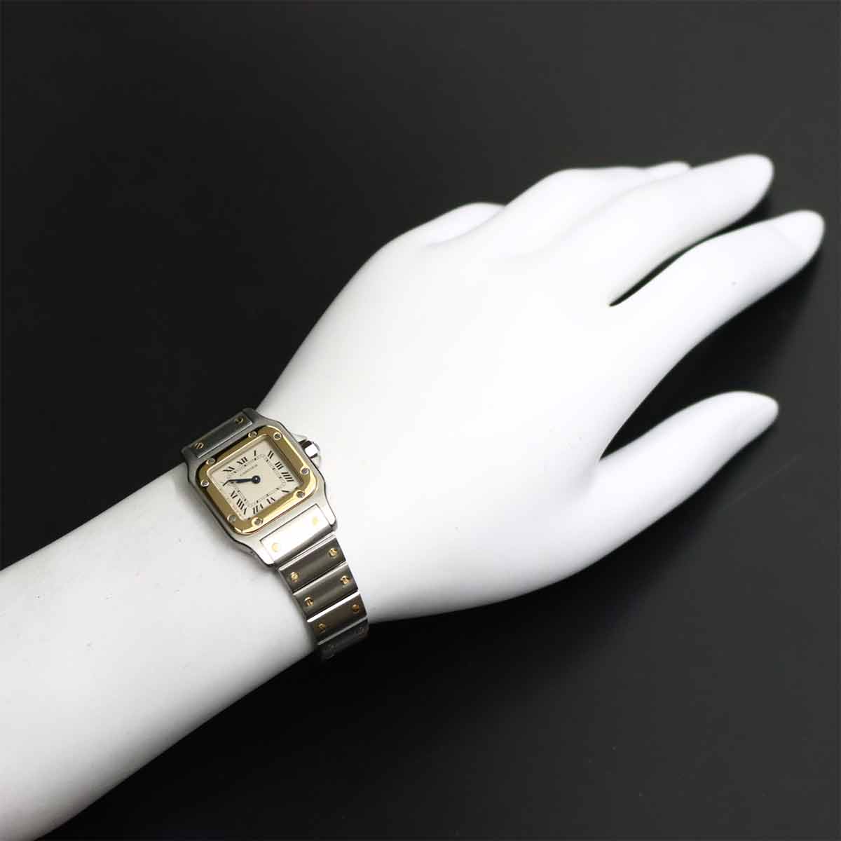 Santos Galbee W20012C4 750 YG Cream Dial Ladies Watch