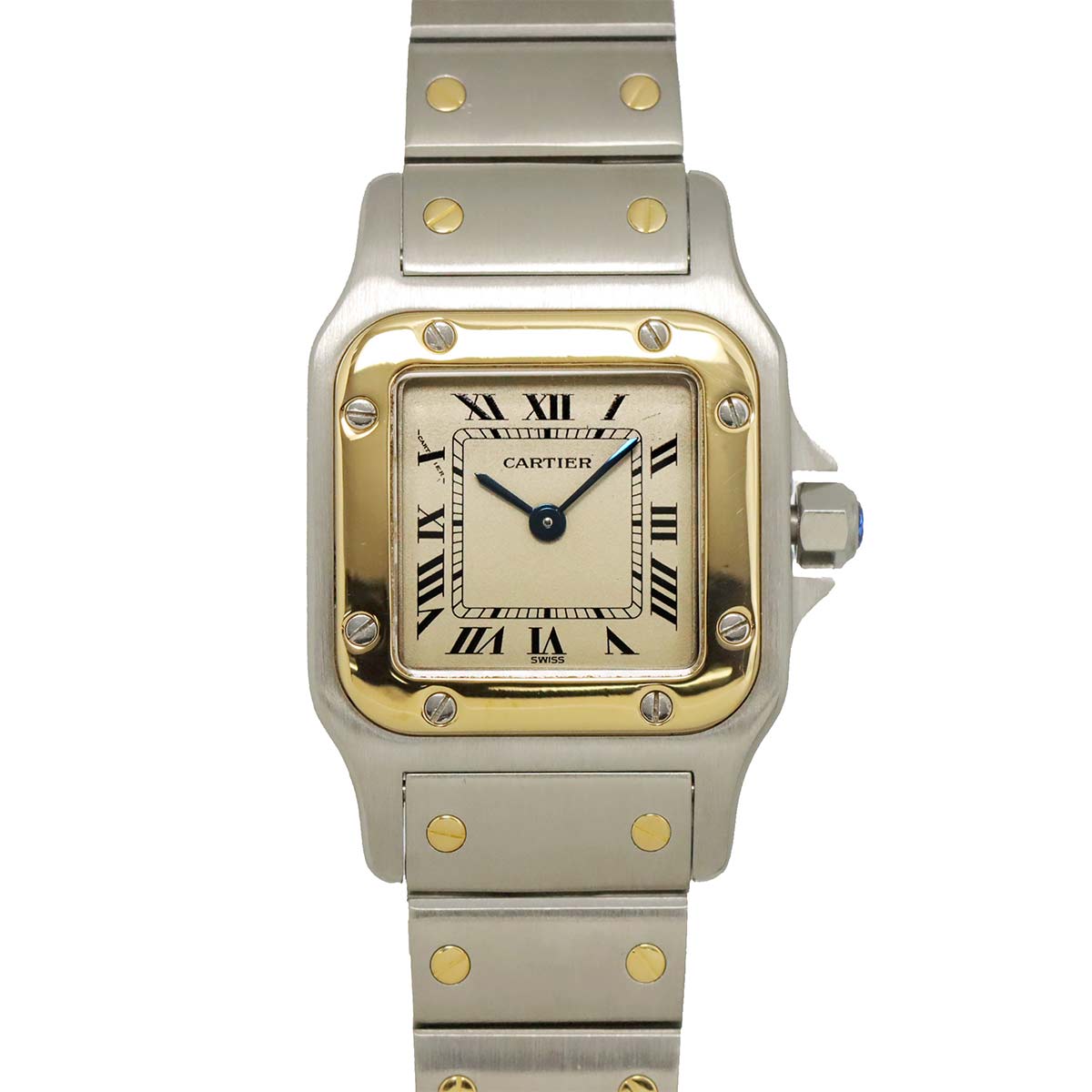 Santos Galbee W20012C4 750 YG Cream Dial Ladies Watch