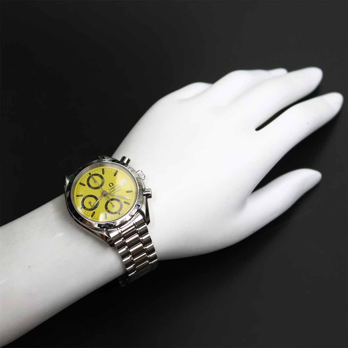Speedmaster Date 3511 12 Automatic Yellow Dial Mens Watch