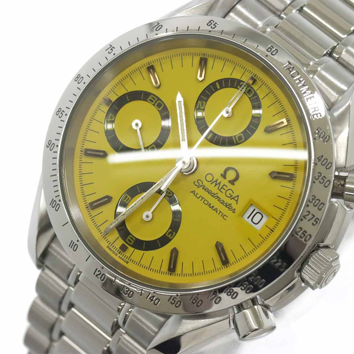 Speedmaster Date 3511 12 Automatic Yellow Dial Mens Watch