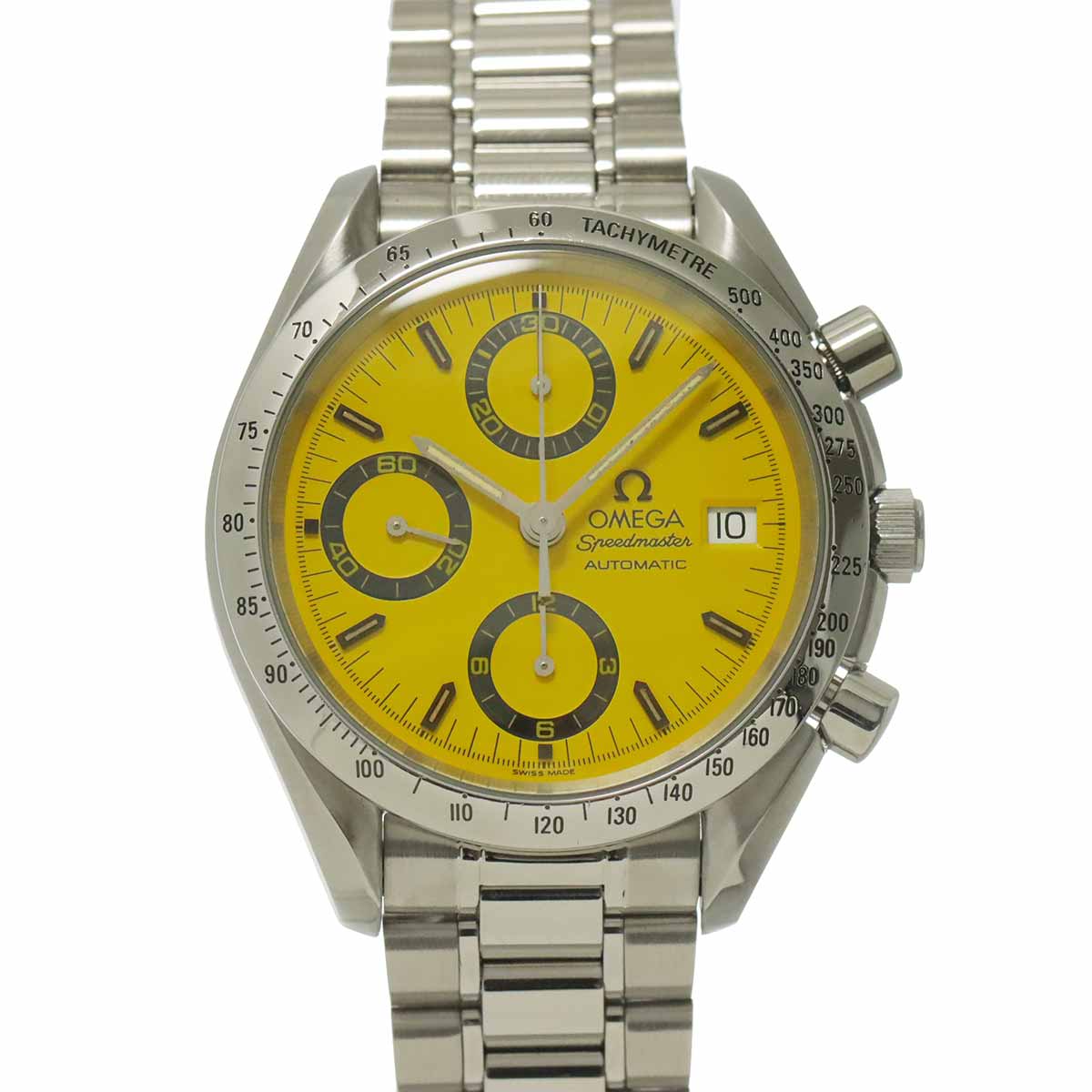 Speedmaster Date 3511 12 Automatic Yellow Dial Mens Watch