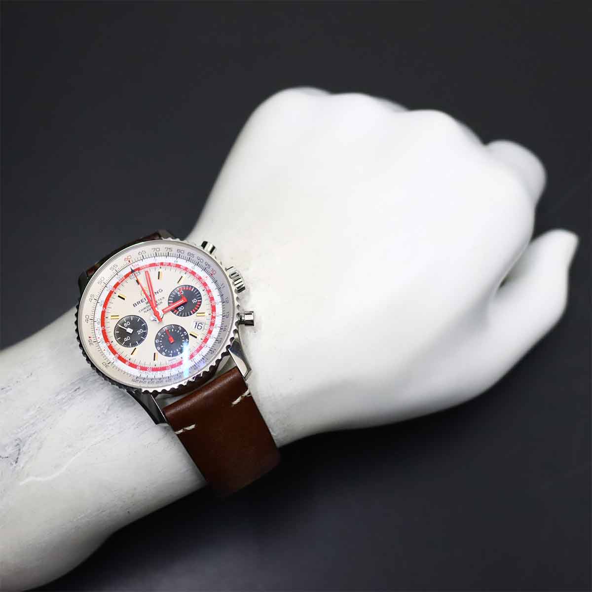 Navitimer01 TWA Edition AB0121 Automatic Silver Dial Mens