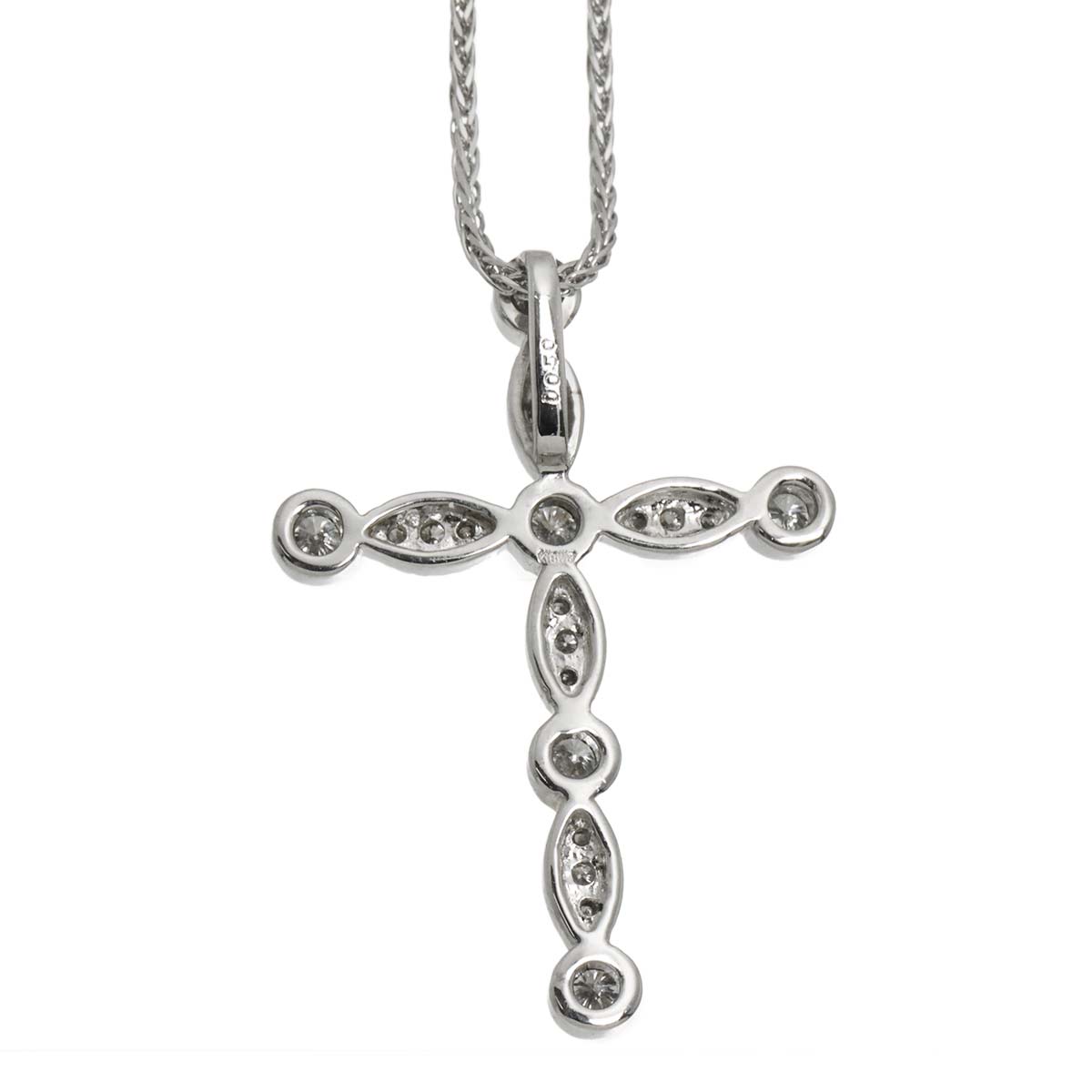 Diamond 0.50ct Necklace 18K WG White Gold 750