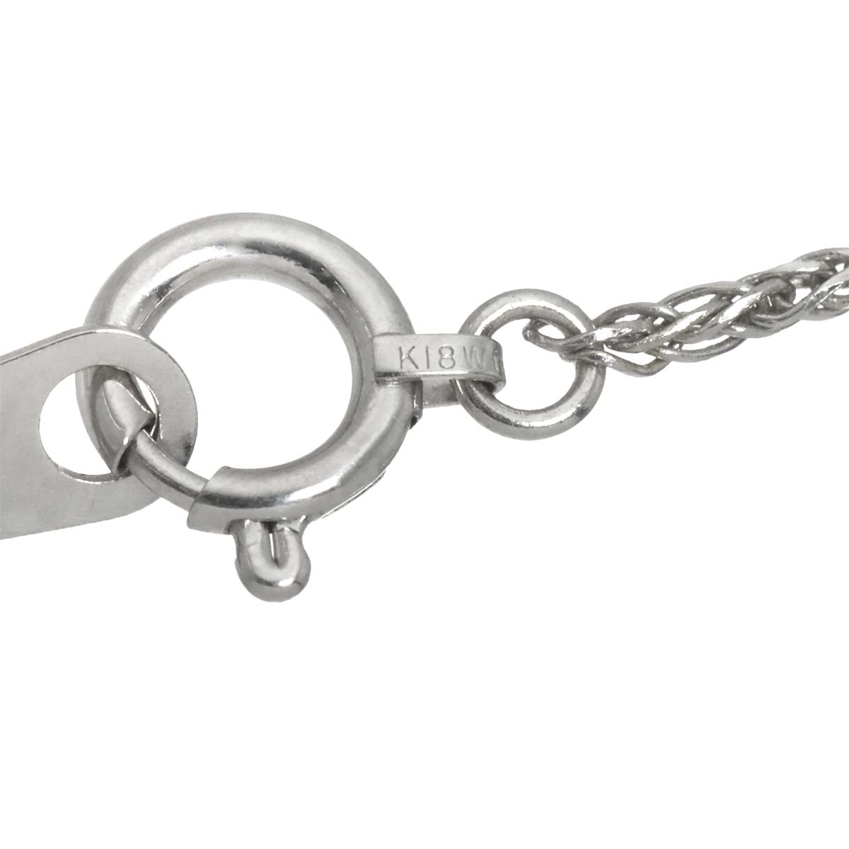 Diamond 0.50ct Necklace 18K WG White Gold 750