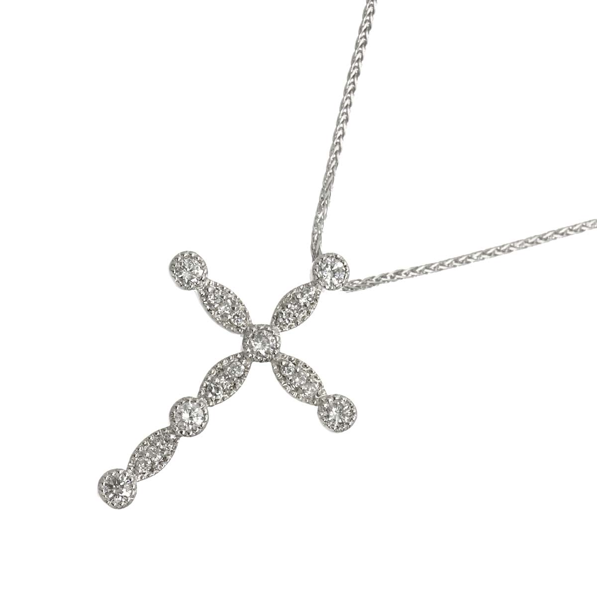 Diamond 0.50ct Necklace 18K WG White Gold 750