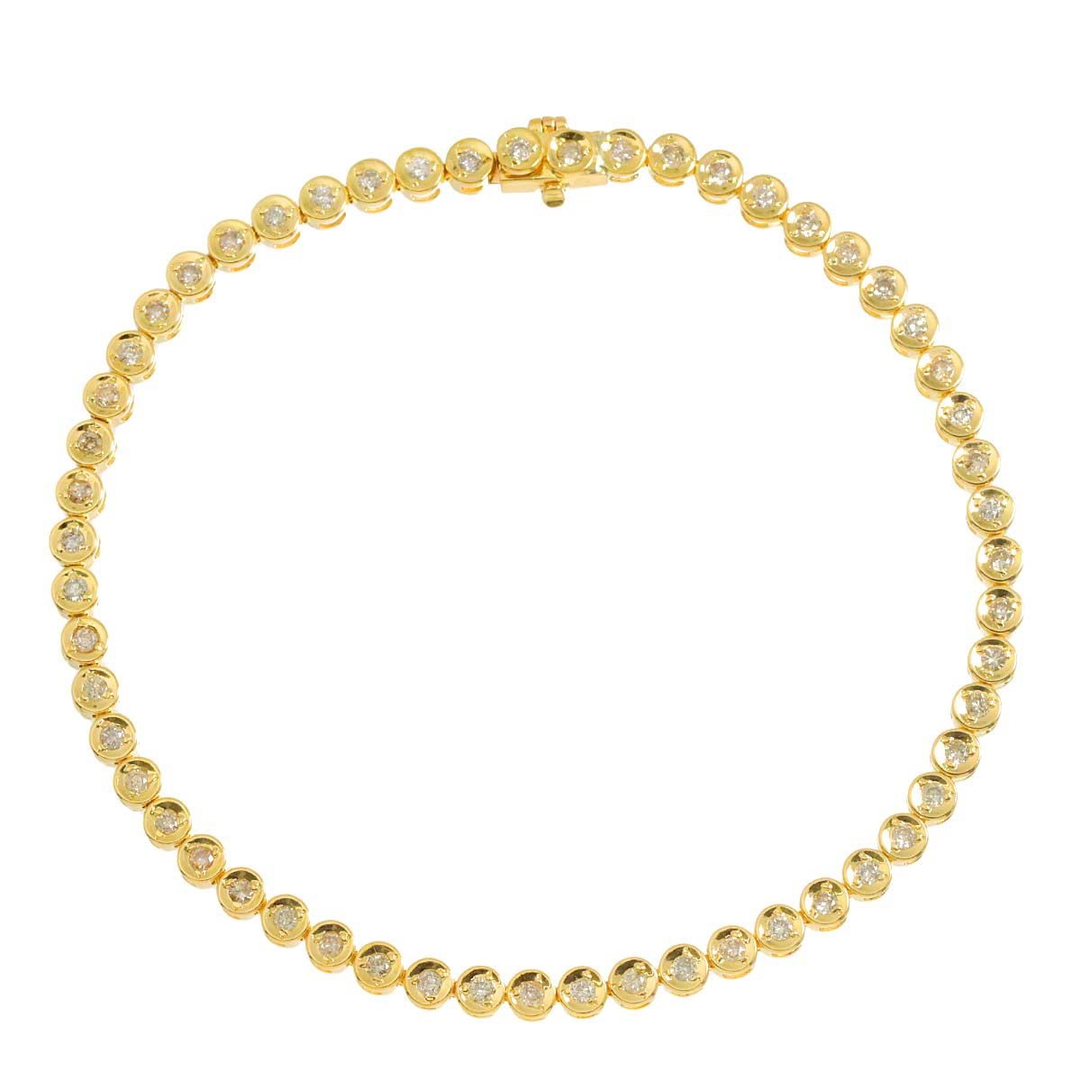 Diamond 1.00ct Bracelet K18 YG Yellow Gold 750