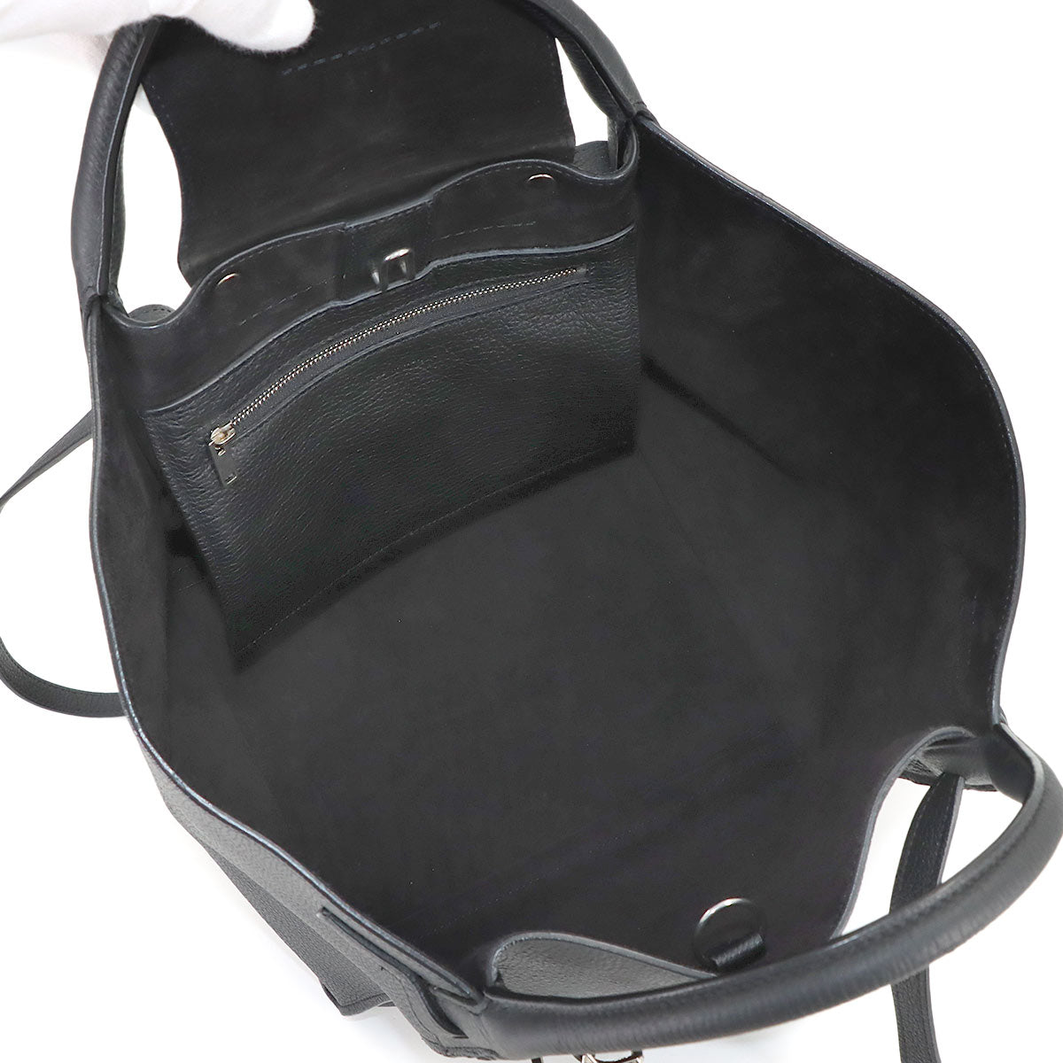 Big Bag Small With Longstrap Hand Shoulder Bag Leather Black