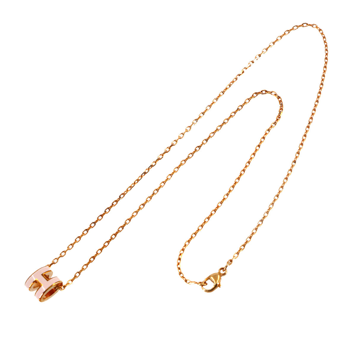 Mini Pop H Chain Necklace Rose dragee Pink gold Accessory