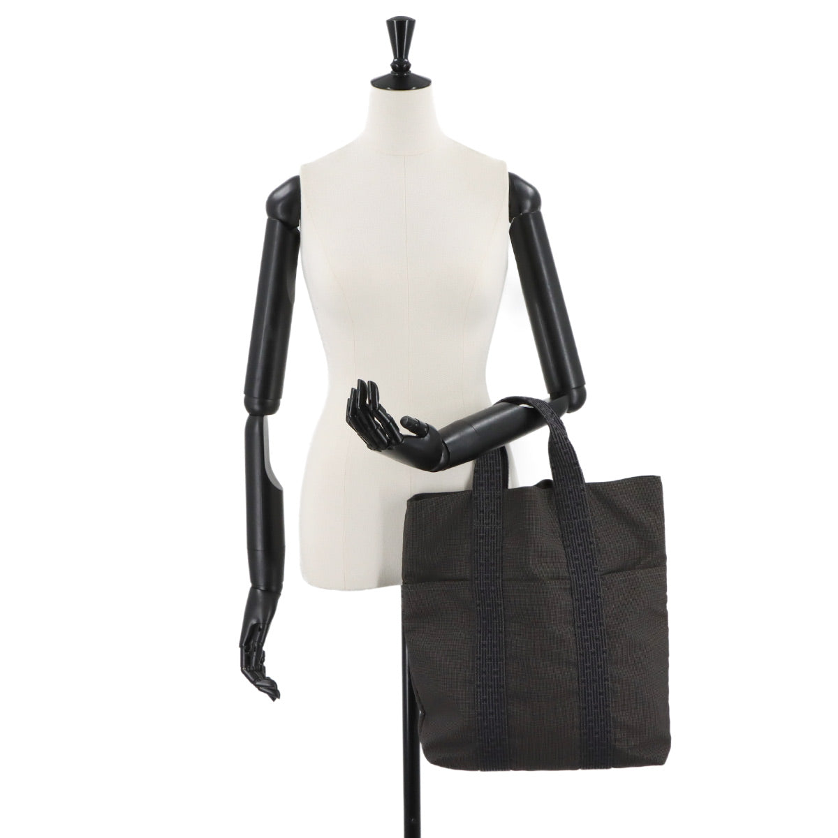 Herline Cabas Tote Bag Canvas Gray Purse