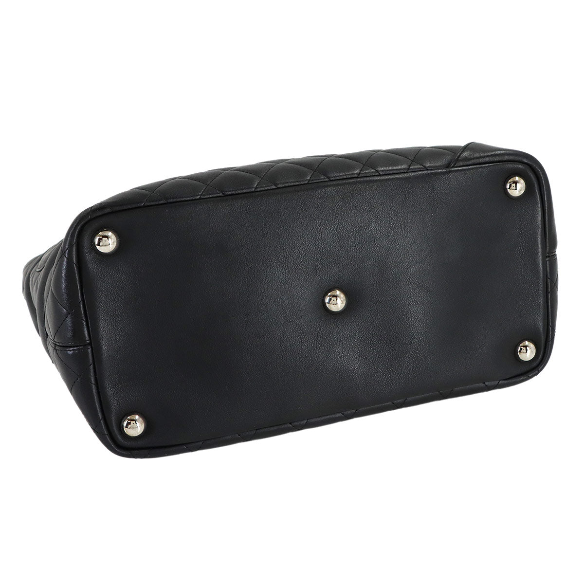 Cambon Line Large Tote Bag Leather Black A25169 Purse