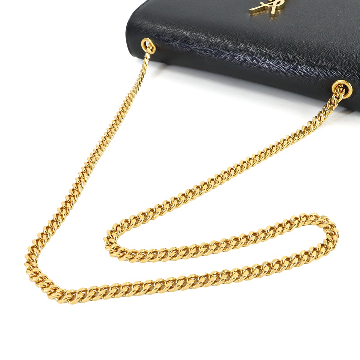 Kate Large Chain Shoulder Bag Leather Black 446752