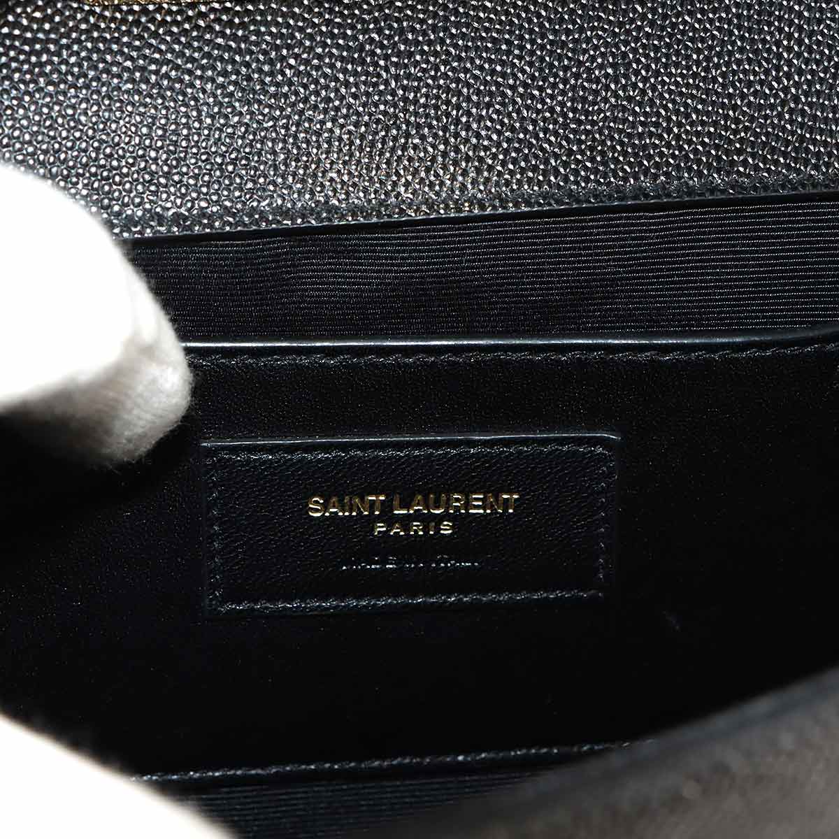 Kate Large Chain Shoulder Bag Leather Black 446752