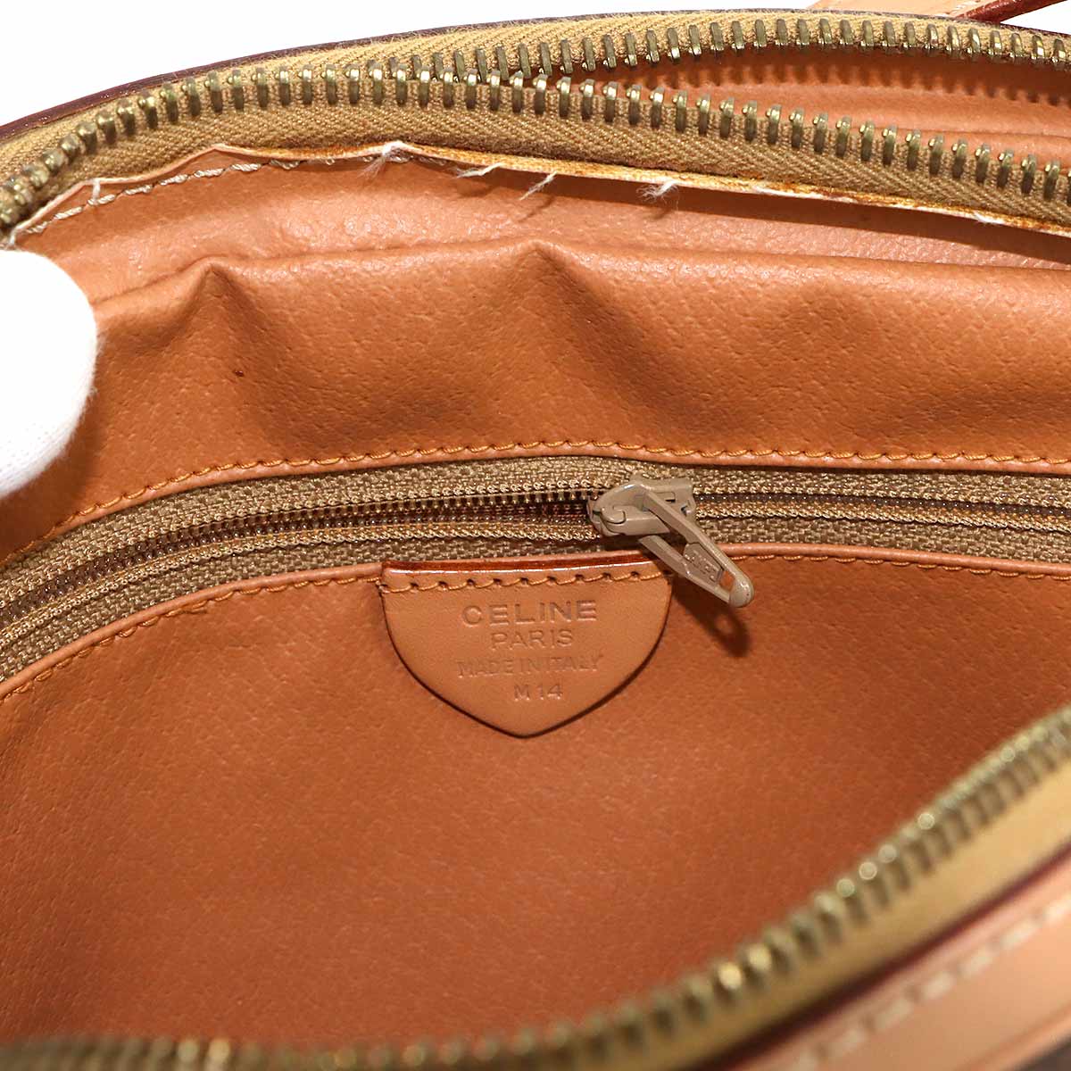 Macadam Shoulder Bag Leather PVC Brown Vintage Purse