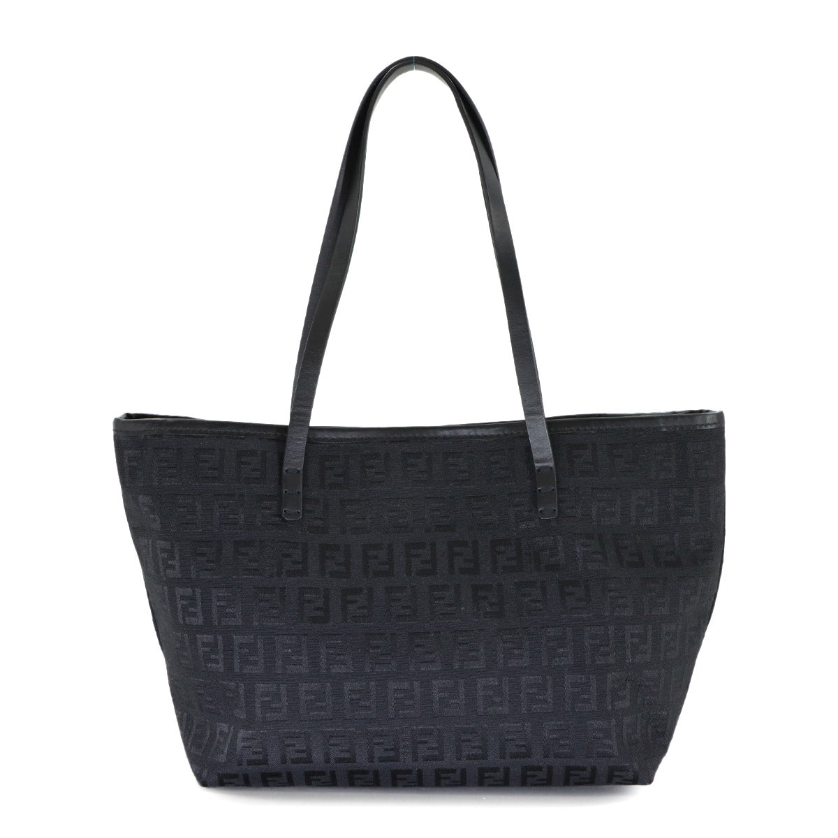 Zucchino Tote Bag Canvas Leather Black 8BH075 FF Purse