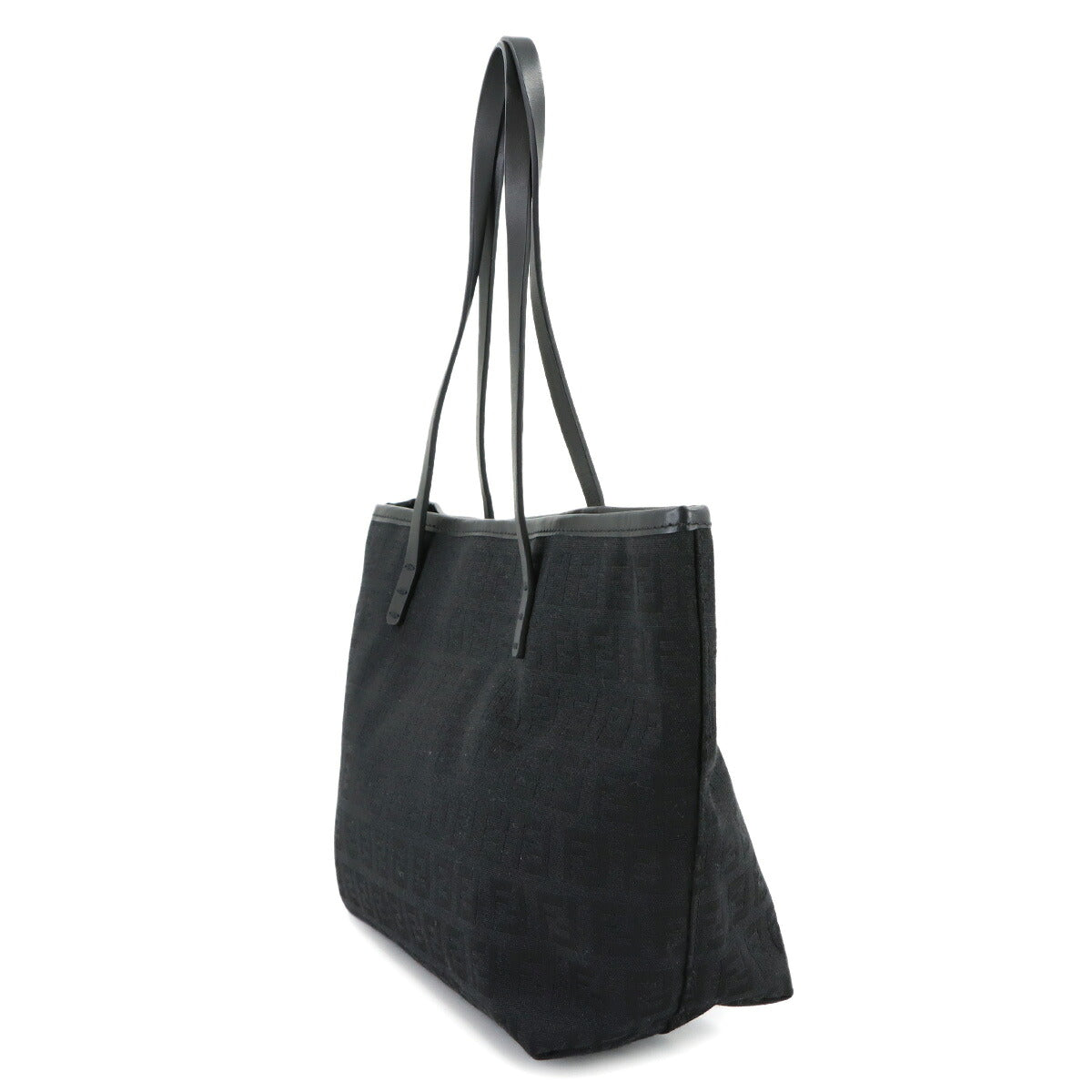 Zucchino Tote Bag Canvas Leather Black 8BH075 FF Purse