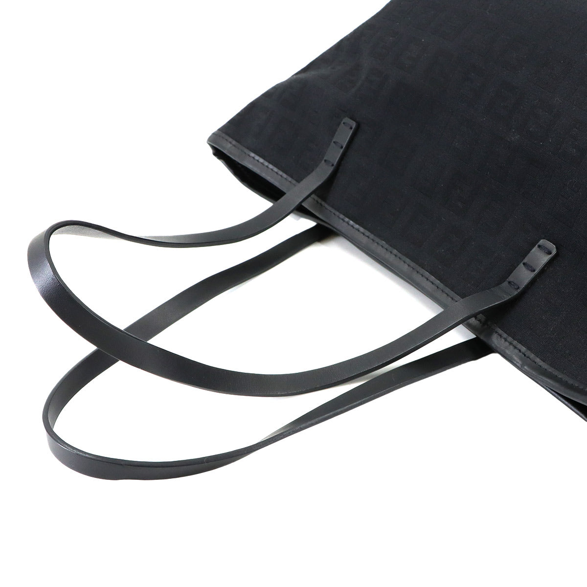 Zucchino Tote Bag Canvas Leather Black 8BH075 FF Purse