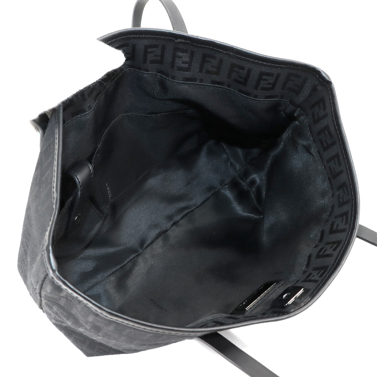 Zucchino Tote Bag Canvas Leather Black 8BH075 FF Purse