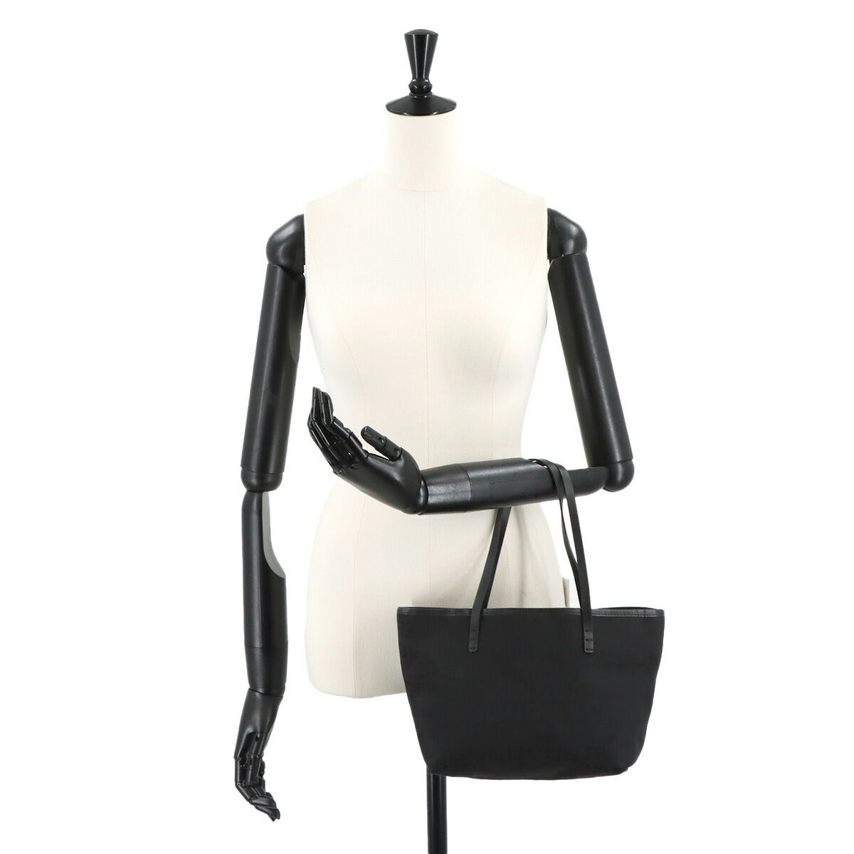 Zucchino Tote Bag Canvas Leather Black 8BH075 FF Purse