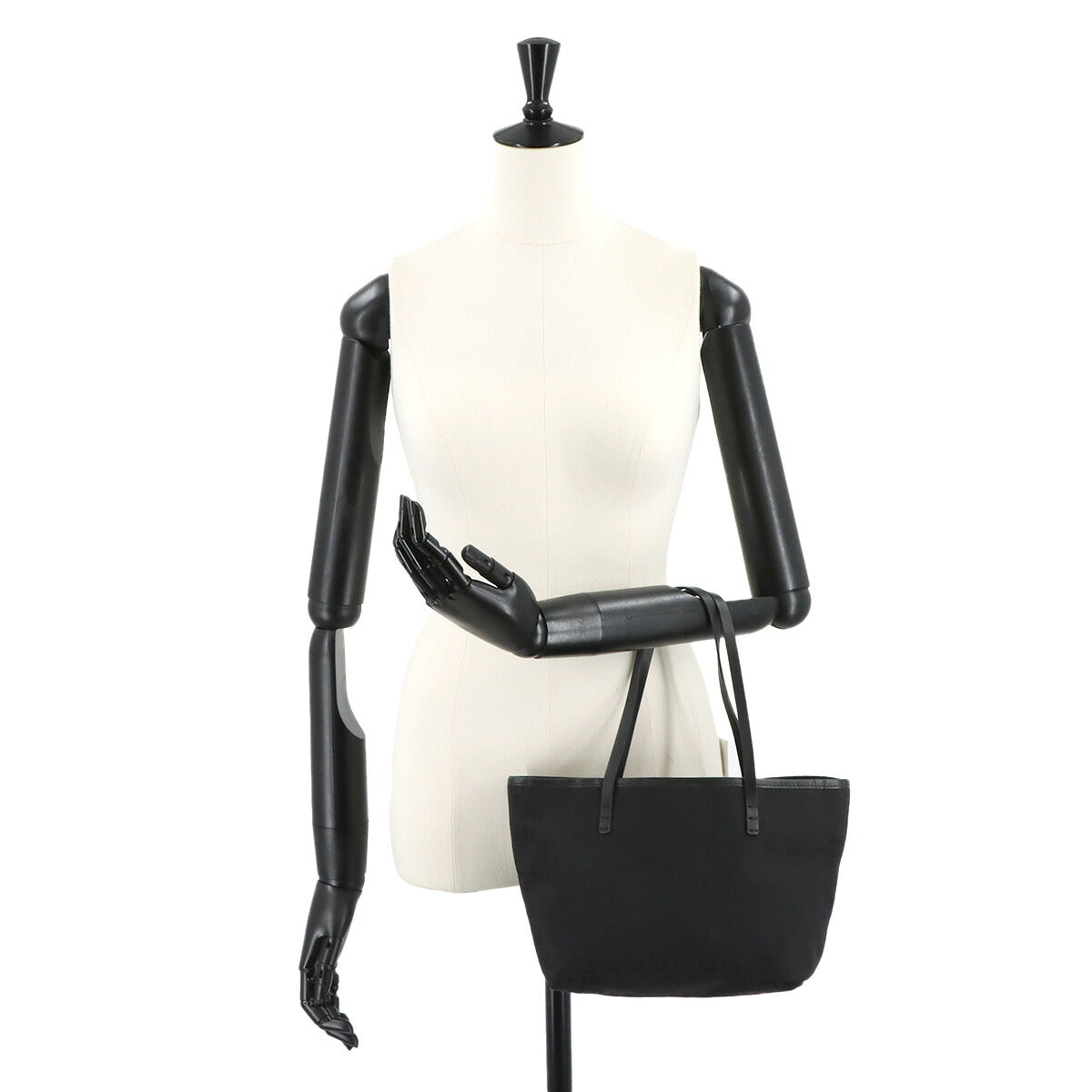 Zucchino Tote Bag Canvas Leather Black 8BH075 FF Purse