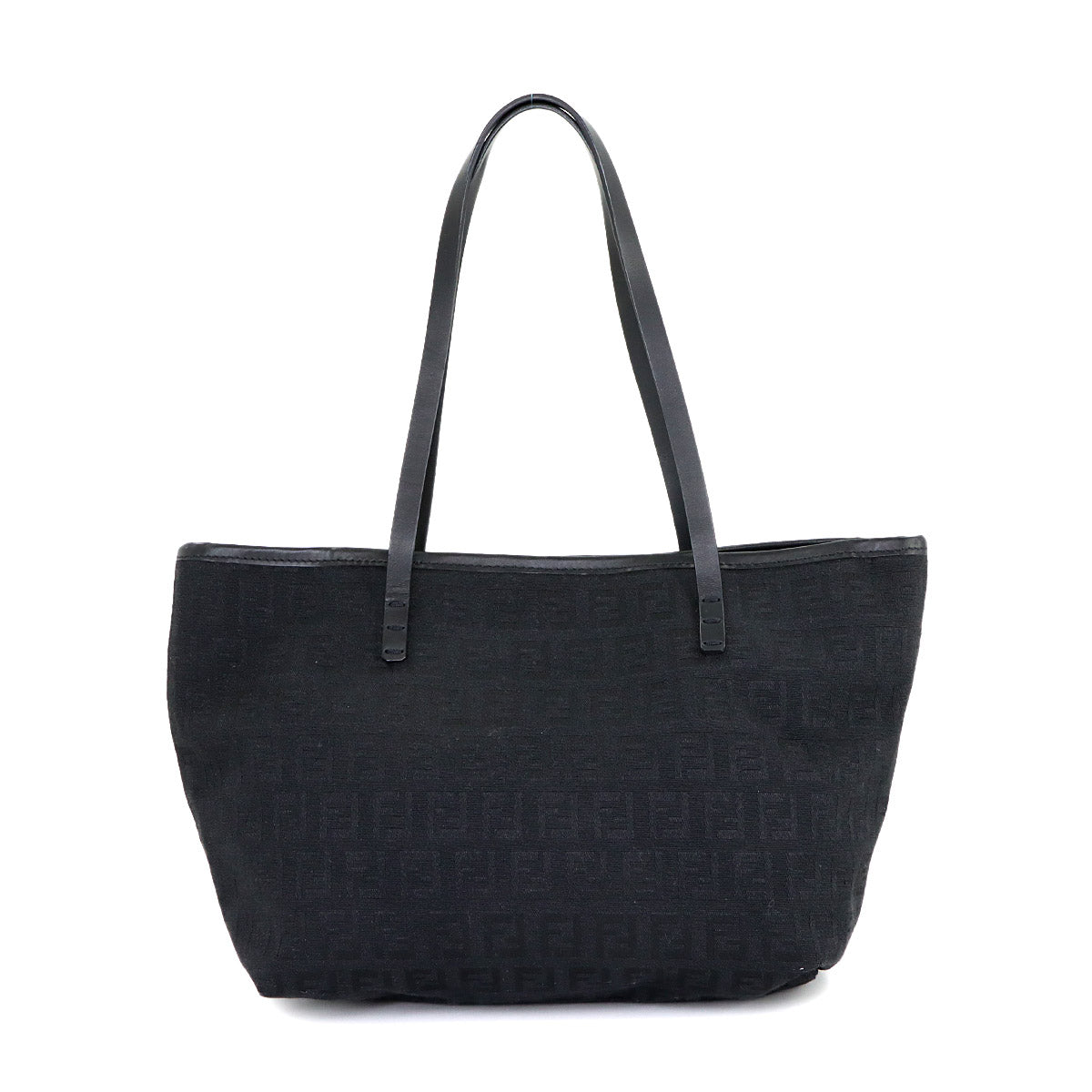 Zucchino Tote Bag Canvas Leather Black 8BH075 FF Purse