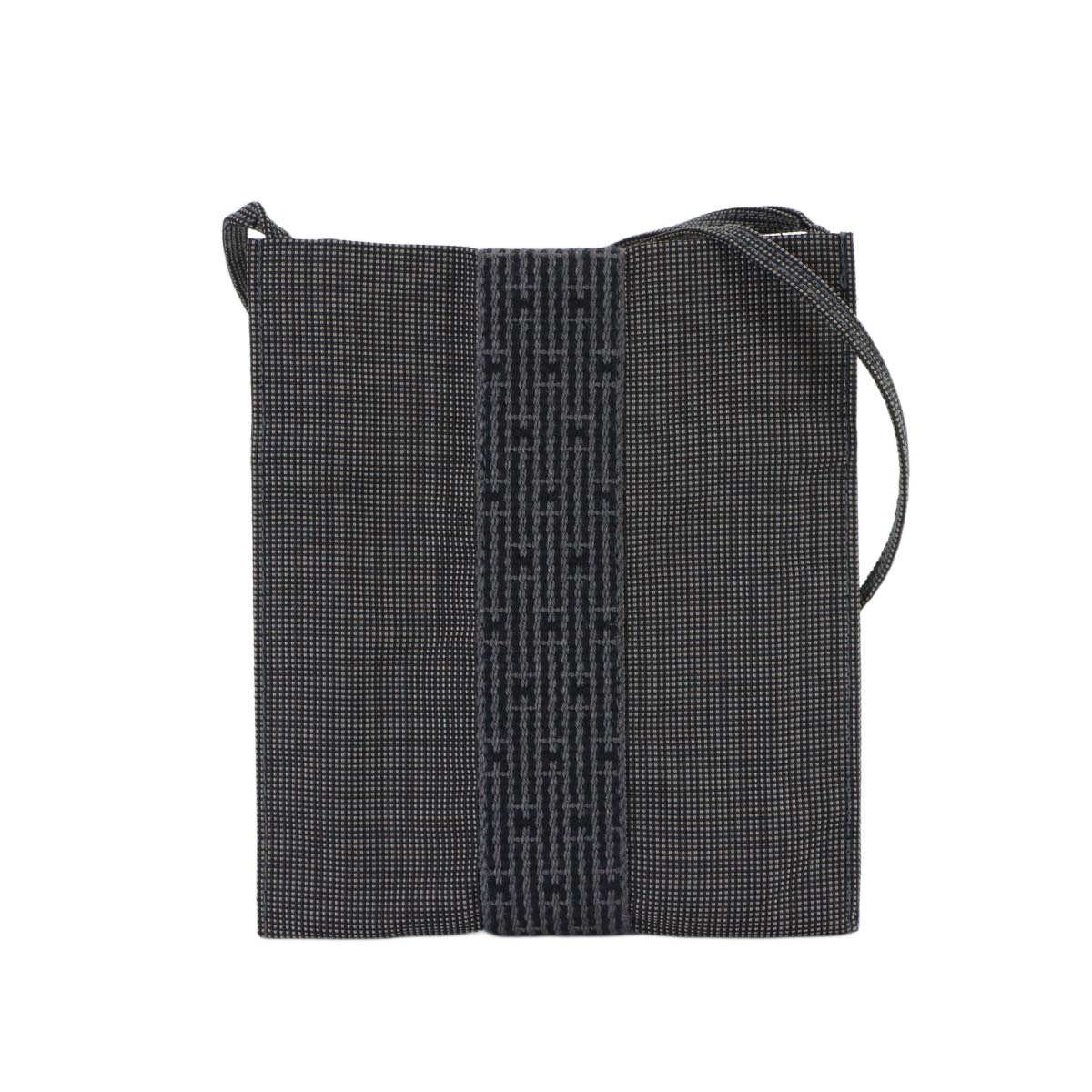 Herline Pochette Shoulder Bag Canvas Gray Purse