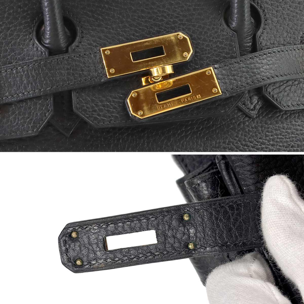 Birkin 30 Hand Bag Ardennes Black Purse