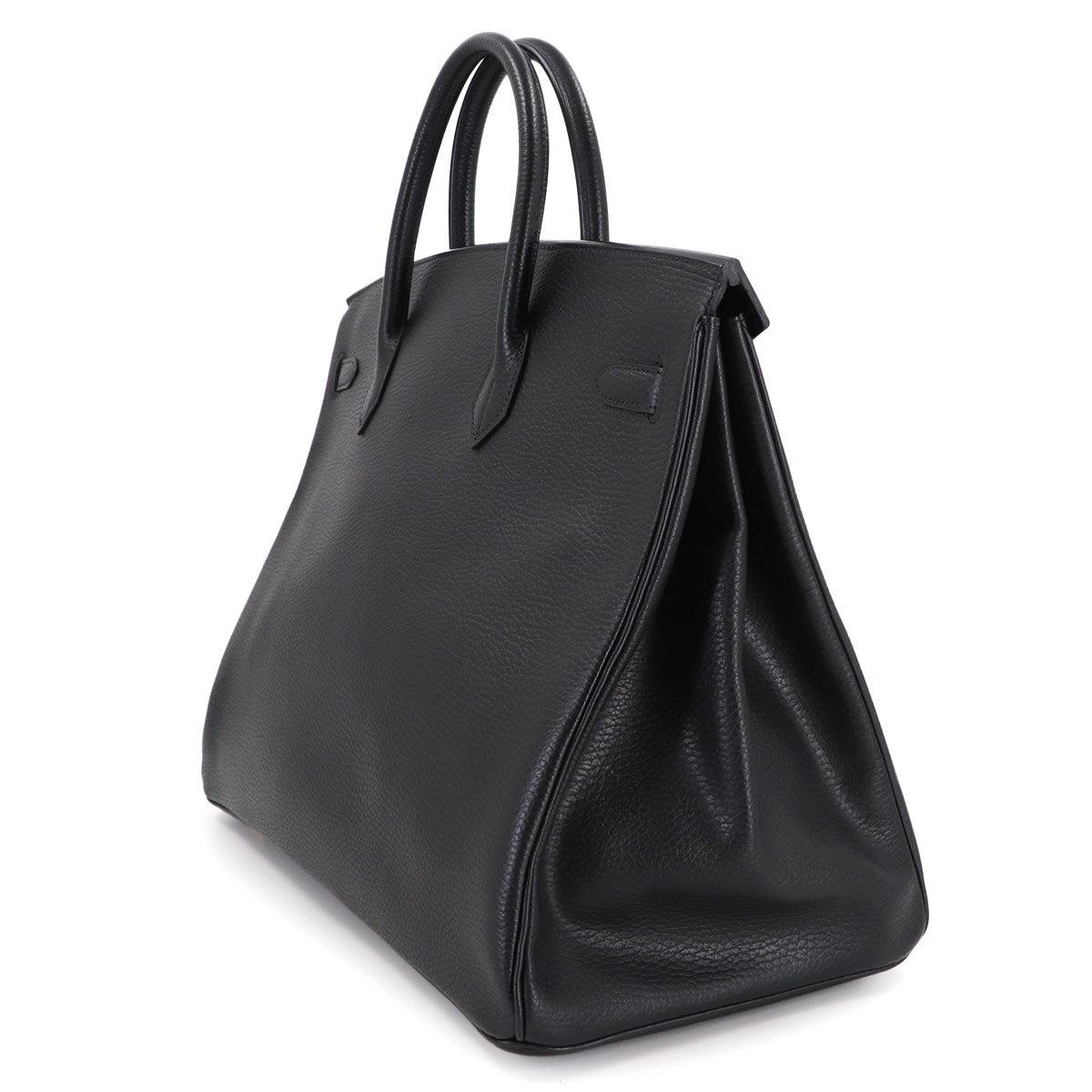 Birkin 40 Hand Bag Ardennes Leather Black Purse