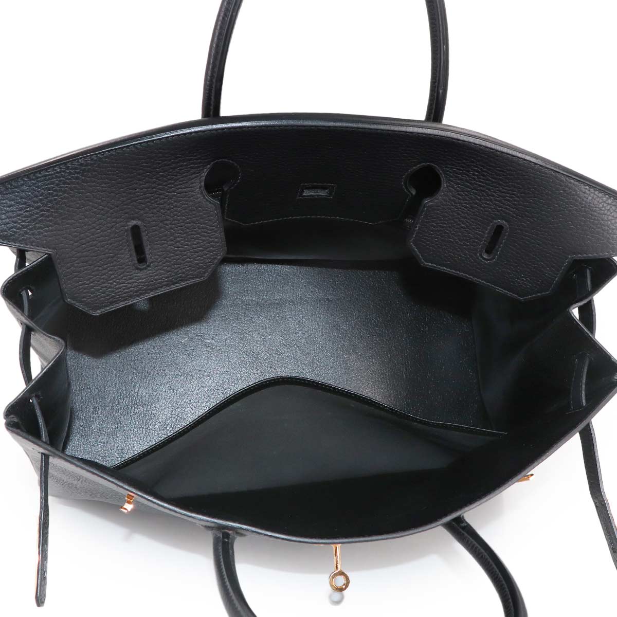 Birkin 40 Hand Bag Ardennes Leather Black Purse