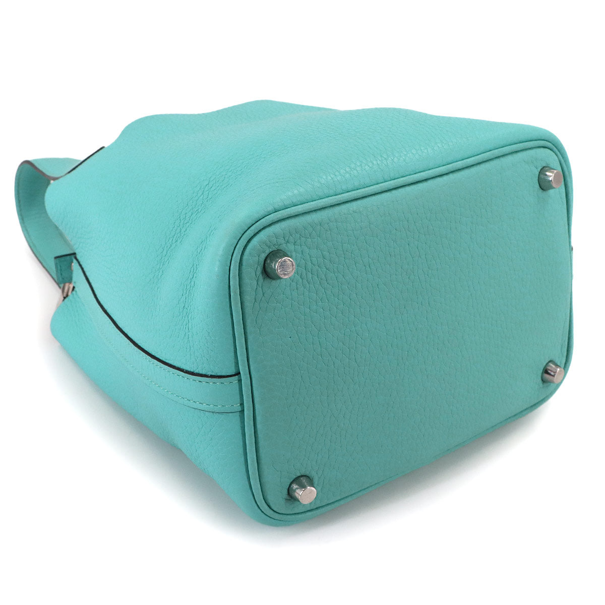 Picotin Lock PM Hand Bag Taurillon Clemence Blue Atoll