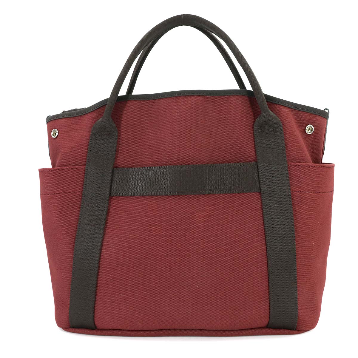 Sac de Pansage Groom Tote Shoulder Bag Toile chevron Rouge H