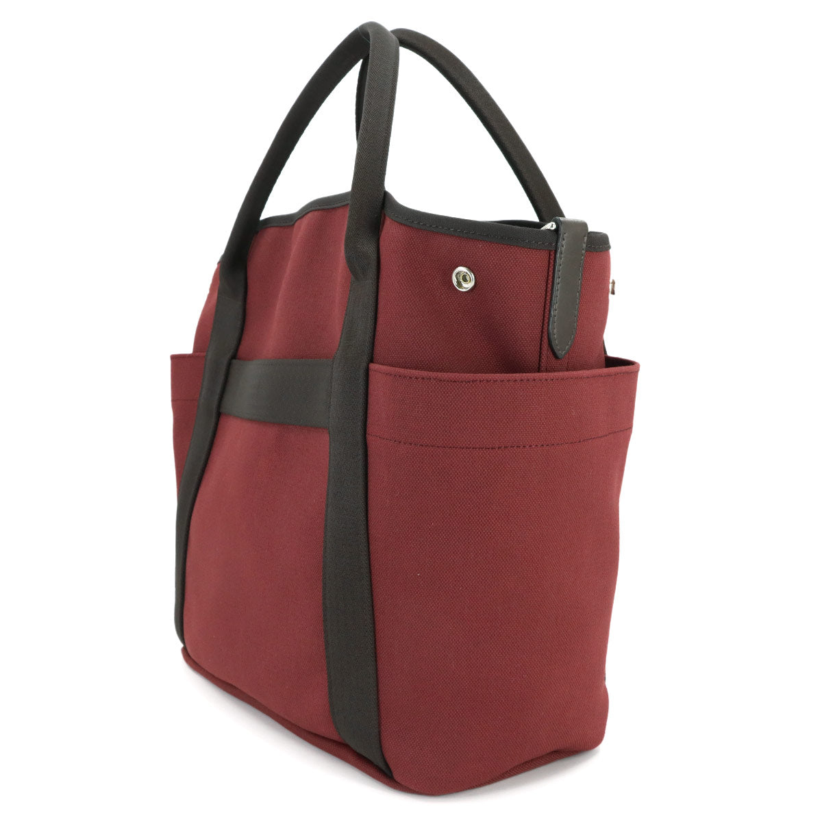 Sac de Pansage Groom Tote Shoulder Bag Toile chevron Rouge H